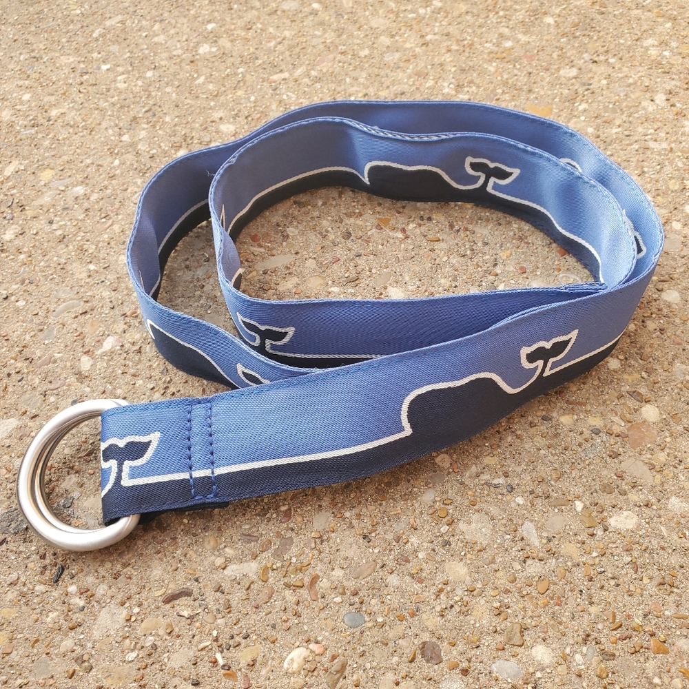 Vineyard Vines Blue Whale D Ring Youth Belt XL